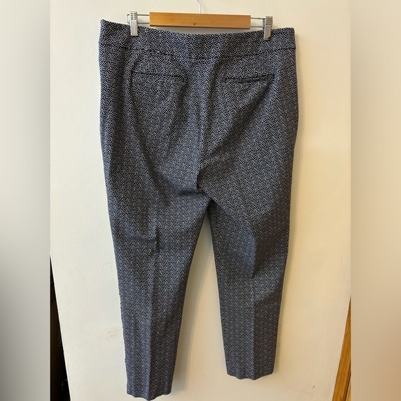 Talbots SZ 16 Chatham Ankle Pants Blue White Polka Dot - Picture 2 of 7